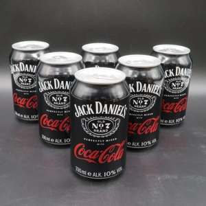 6 x Jack Daniel's old No7 & Coca-Cola. Germany deposit can