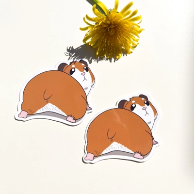 Fire Bean Sticker | fat hamster | glossy/waterproof