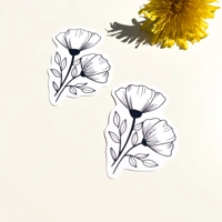 Poppy Flower Sticker