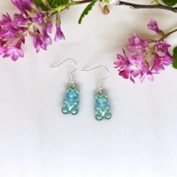 Gummybear Earrings - blue/iridescent