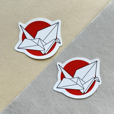 Japanese Crane Sticker
