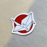 Japanese Crane Sticker