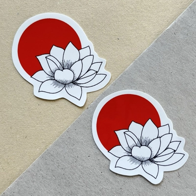 Japanese Lotus Sticker Japanese Lotus Sticker