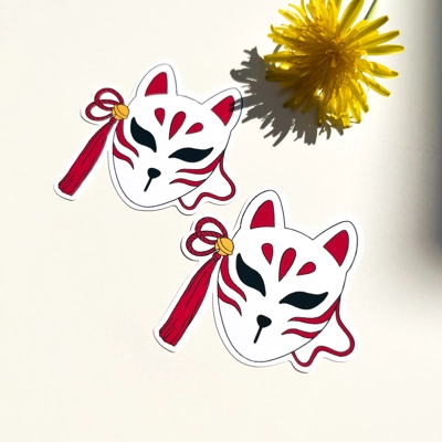 Kitsune Mask Sticker