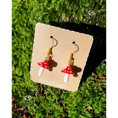 Little Mushroom Earrings | Handmade Fimo Earrings Little Mushroom Earrings | Handmade Fimo Earrings