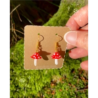 Little Mushroom Earrings | Handmade Fimo Earrings