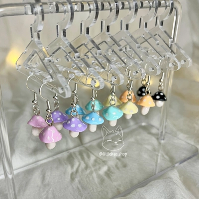 Pastel Mushroom Earrings | Handmade Fimo Earrings Pastel Mushroom Earrings | Handmade Fimo Earrings