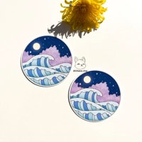 Night Waves Sticker