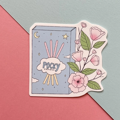 Pocky Flower Night Sticker