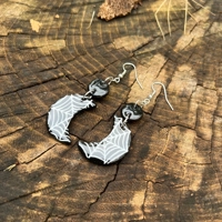 Moon Web Earrings | Handmade Fimo Earrings