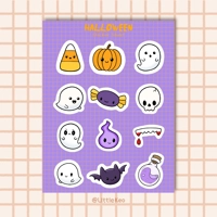 Kawaii Halloween Sticker Sheet