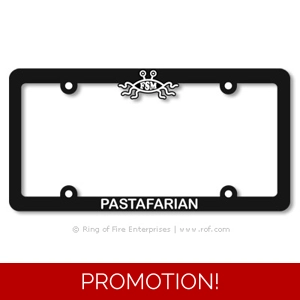 Flying Spaghetti Monster Pastafarian License Plate Frame (single item)