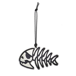 Jolly Pirate Fish Bones Ornament, Silver Finish