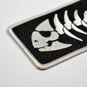 Jolly Pirate Fish Skeleton Iron-on Patch