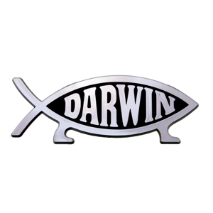 Darwin Fish 3D Car Emblem | Adhesive or Magnetic
