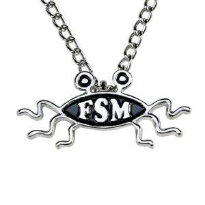 Larger Shapely FSM Necklace/Pendant - Silver