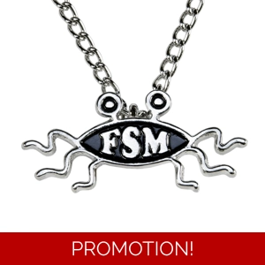 Large Shapely FSM Necklace/Pendant - Silver