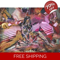 Abstract Iridescent Nude 450 Acry..