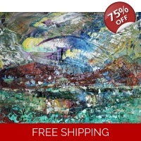 Abstract Rainbow landscape 376 Oi..