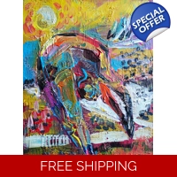 Abstract Sunny Yoga Expression 545