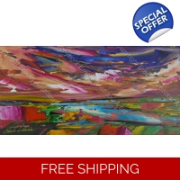 Beautiful colourful abstract land..