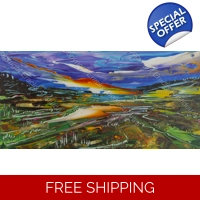 Beautiful colourful abstract land..