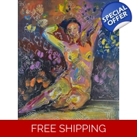 Beautiful colourful figurative nu..