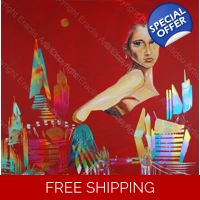 City of London Abstract Red Night..