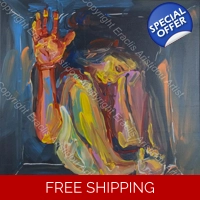 Colourful figurative nude in a bo..