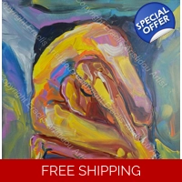 Colourful nude figures nude in a ..