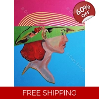 Cowgirl sunny day 527 Acrylic on ..