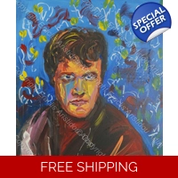 Elvis Presley colourful portrait ..