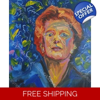 Margaret Thatcher colourful portr..
