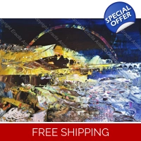 Rainbow Abstract Landscape 308 Ac..