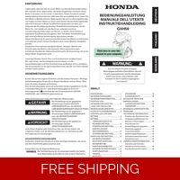 HONDA GXH SERIES GXH50 OWNERS SERVICE MANUAL
