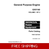 HONDA GXV SERIES GXV140 CODE GJAB PARTS MANUAL