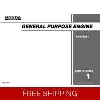 HONDA GXV SERIES GXV340T2 CODE GJABT PARTS MANUAL