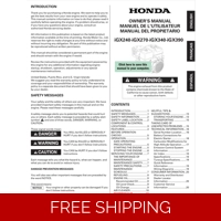 HONDA IGX SERIES IGX240 OPERATORS SERVICE MANUAL