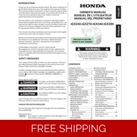 HONDA IGX SERIES IGX340 OPERATORS SERVICE MANUAL