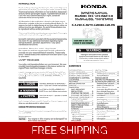 HONDA IGX SERIES IGX390 OPERATORS SERVICE MANUAL