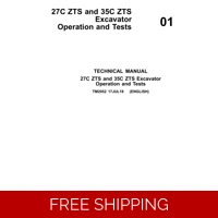 01 JOHN DEERE 27C ZTS AND 35C ZTS EXCAVATOR OPERATION AND TESTS MANUAL