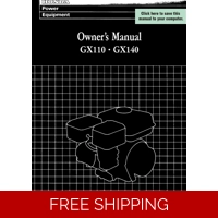 HONDA GX SERIES -GX110 OWNERS SERVICE MANUAL