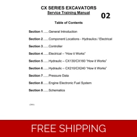 CASE CX SERIES EXCAVATOR SERVICE TRAINING MANUAL