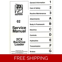 JCB 2CX BACKHOE LOADER SERVICE REPAIR MANUAL 2