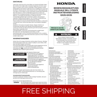 HONDA GX SERIES -GX25 OWNERS SERVICE MANUAL