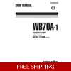 KOMATSU WB70A-1 ITALY BACKHOE LOADER WORKSHOP MANUAL