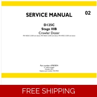 NEW HOLLAND D125C CRAWLER DOZERSTAGE IIIB SERVICE REPAIR MANUAL