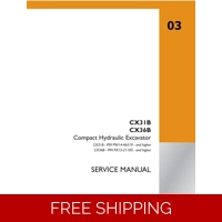 CASE CX 31B 36B SERIES EXCAVATOR SERVICE TRAINING MANUAL