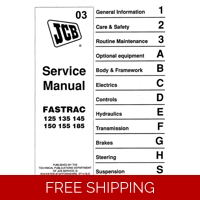 JCB FASTRAC 125 135 145 150 155 185 SERVICE REPAIR MANUAL