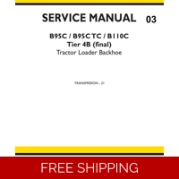 NEW HOLLAND B95C, B95C TC, B110C LOADER BACKHOE TIER 4B SERVICE REPAIR MANUAL